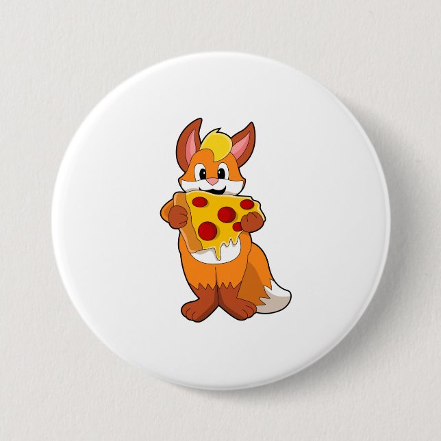 Fox mit Pizza Button (Vorderseite)