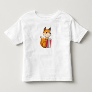 Fox mit Popcorn Kleinkind T-shirt