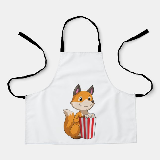 Fox mit Popcorn Schürze (Vorderseite)