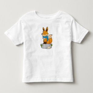 Fox mit Scarf auf Rock Kleinkind T-shirt