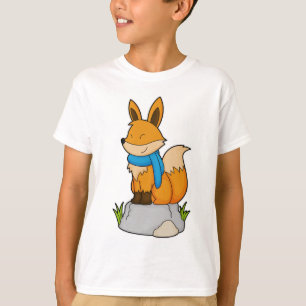 Fox mit Scarf auf Rock T-Shirt