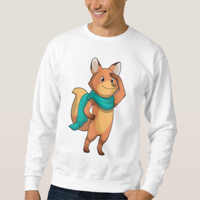 Fox mit Scarf Sweatshirt (Vorderseite)
