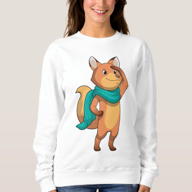 Fox mit Scarf Sweatshirt (Vorderseite)