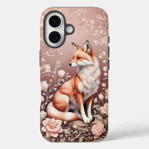 Fox mit traumhaft rosa Blüte iPhone 16 Hülle
