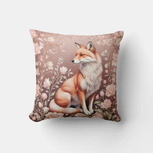 Fox mit traumhaft rosa Blüte Kissen