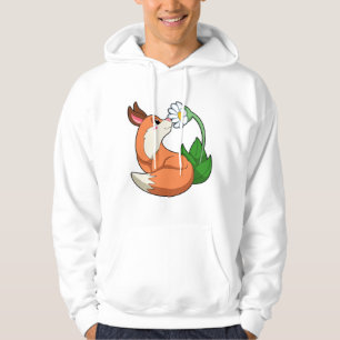 Fox mit weißer Blume Hoodie