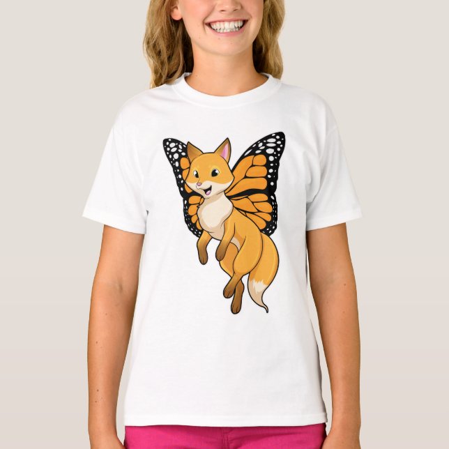 Fox mit Wing T-Shirt (Vorderseite)