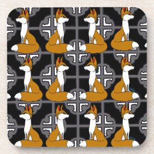 Fox-Motiv Quadrat-Untersetzer Untersetzer
