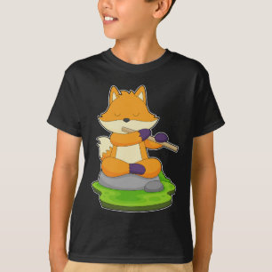 Fox Musician Flute Music T-Shirt