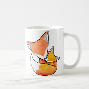 Fox-Mutter-Kinderniedliche Waldkunst-Tasse durch Kaffeetasse