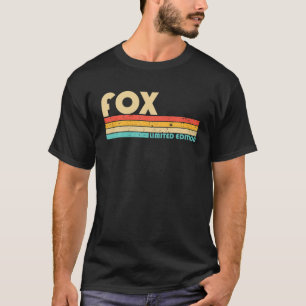 FOX Nachname Funny Retro Vintager 80er 90S Geburts T-Shirt