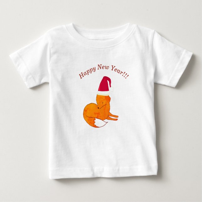 Fox New Year Custom Baby T - Shirt (Vorderseite)
