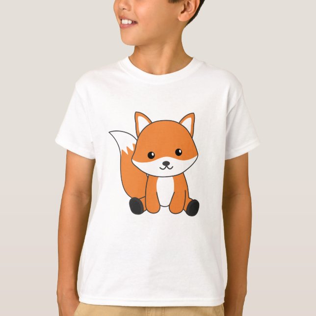 Fox Niedlich Forest Animal Foxes Red Fox T-Shirt (Vorderseite)
