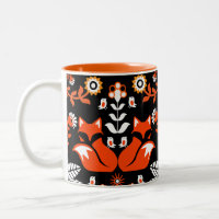 Fox Nordic Skandinavier Folk Art Tableclout