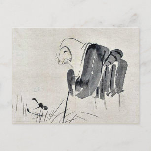 Fox nun Ukiyoe Postkarte