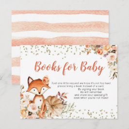 Fox Oh Girl Fall Pumpkin Books für Baby Einladungspostkarte