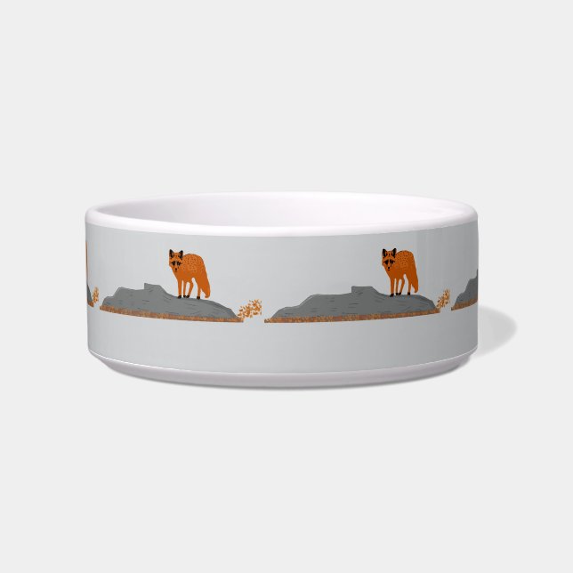 🦊 Fox on the Rock Pet Bowl Napf (Vorderseite)
