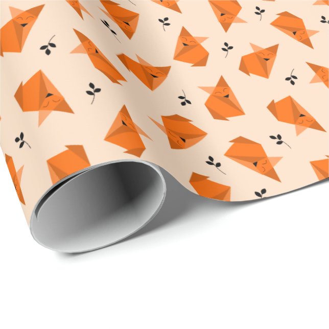 Fox Origami Geschenkpapier (Rolleneckpunkt)