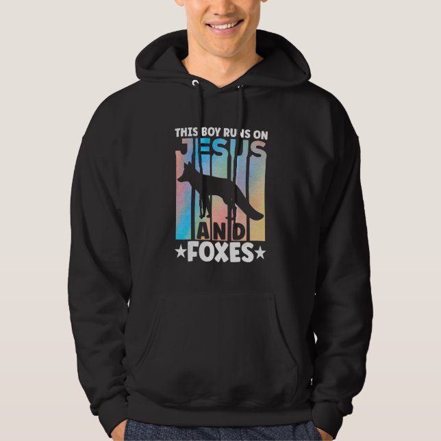Fox Outfit for Foxes Lovers Apparel for Boys Hoodie (Vorderseite)