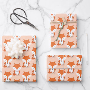 Fox Pattern Animal Geschenkpapier Set