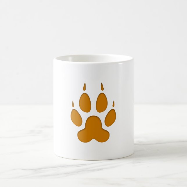 Fox Paw Print Kaffeetasse (Mittel)