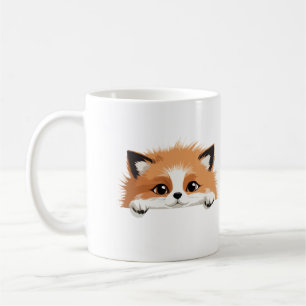 Fox Peeking Niedlich Adorable Funny Animal Cartoon Kaffeetasse