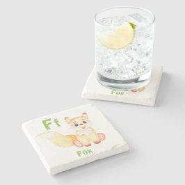 Fox personalisieren ABC: Buchstabe F - Ihren Namen Steinuntersetzer