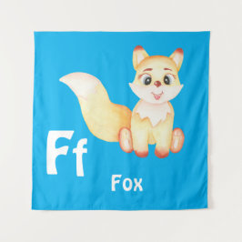 Fox personalisieren ABC: Buchstabe F - Ihren Namen Wandteppich