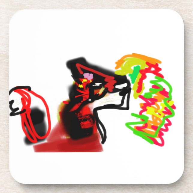 Fox playing now autumn  getränkeuntersetzer (Vorderseite)