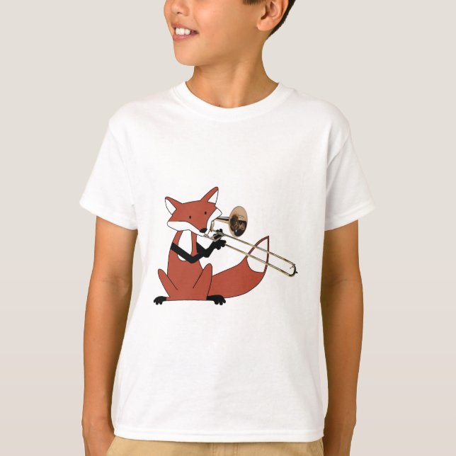 Fox Playing the Trombone T-Shirt (Vorderseite)