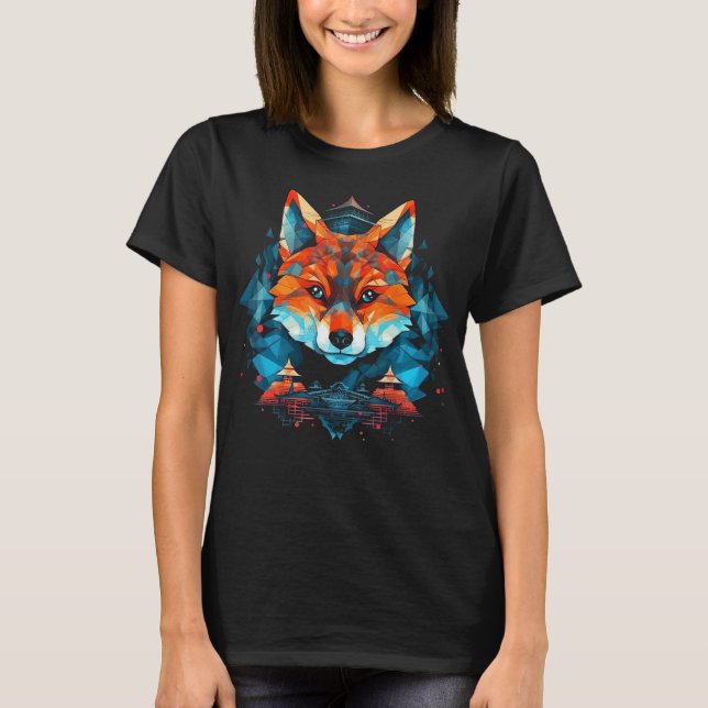 Fox Polygon - Art Fox T-Shirt (Vorderseite)