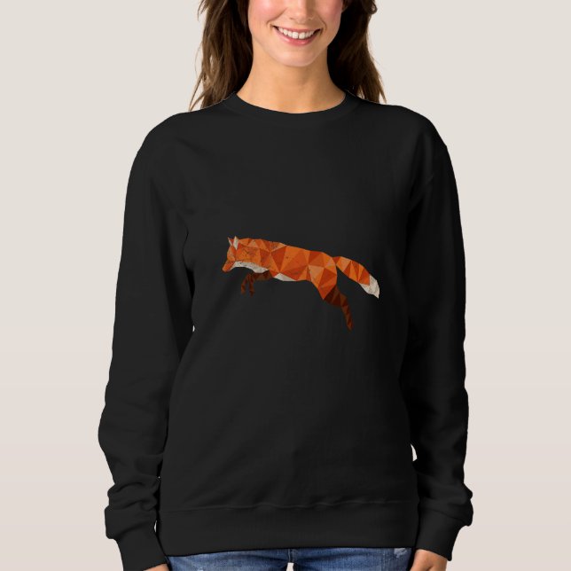 Fox polygon hunter hunting  2 sweatshirt (Vorderseite)