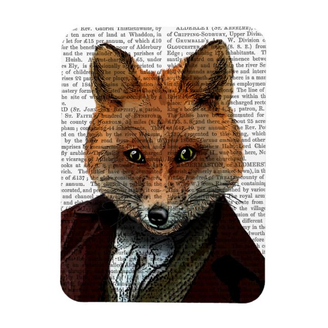 Fox Portrait 2 Magnet (Vertikal)