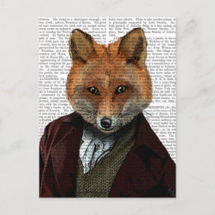 Fox Portrait 2 Postkarte