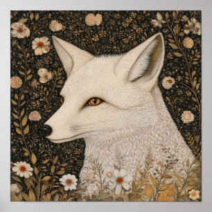 Fox Portrait Kunst, Dichtung und Musik Poster