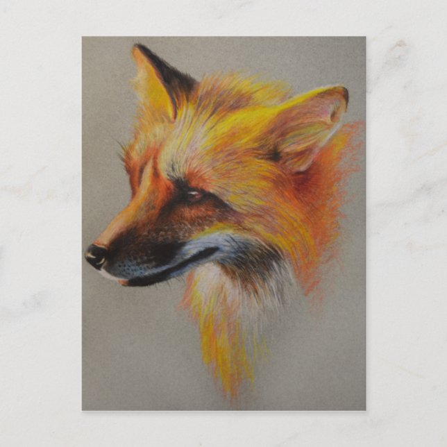 Fox Portrait Postkarte (Vorderseite)