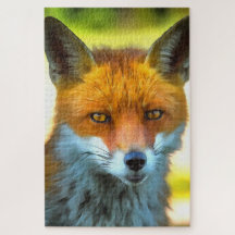 Fox Portrait Realistische Wildnis Kunst, Dichtung 