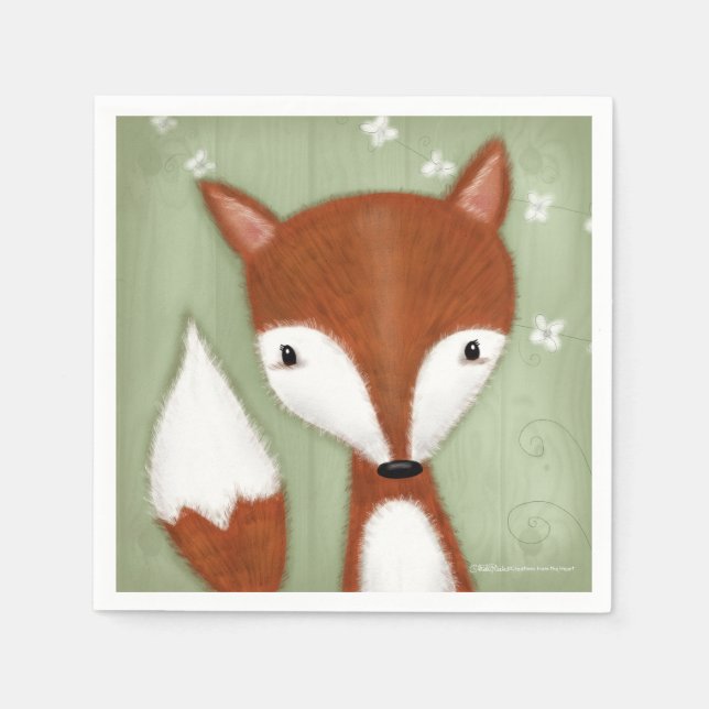 Fox Portrait Serviette (Vorderseite)