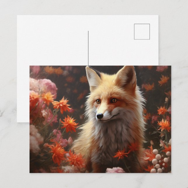Fox Postkarte (Vorne/Hinten)