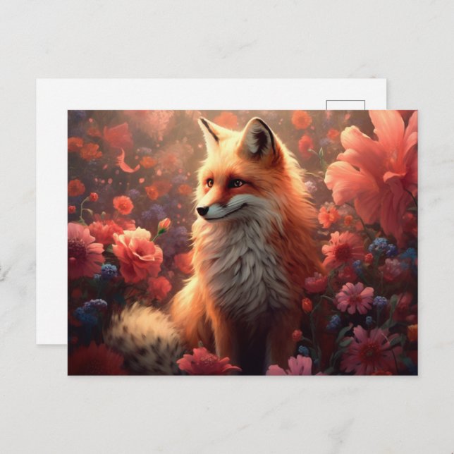 Fox Postkarte (Vorne/Hinten)