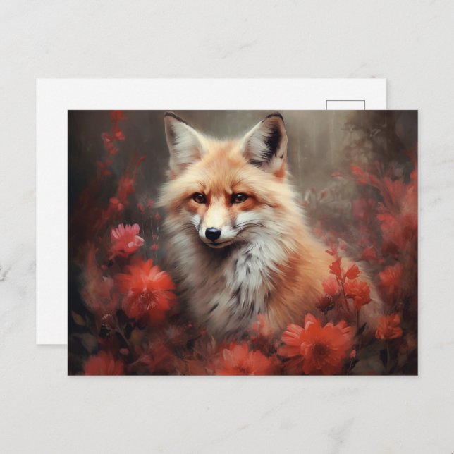 Fox Postkarte (Vorne/Hinten)