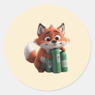 Fox-Power-Ladekleber Runder Aufkleber