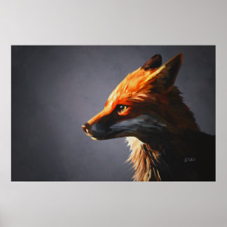 Fox Print Poster