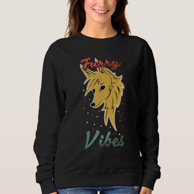 Fox Proud Furry Tail Ear Furry Vibes Furry Person  Sweatshirt (Vorderseite)