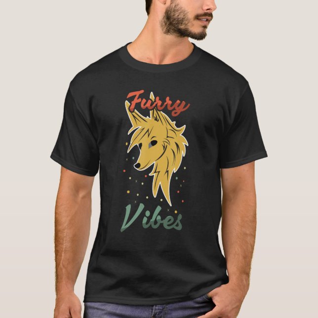 Fox Proud Furry Tail Ear Furry Vibes Furry Person  T-Shirt (Vorderseite)