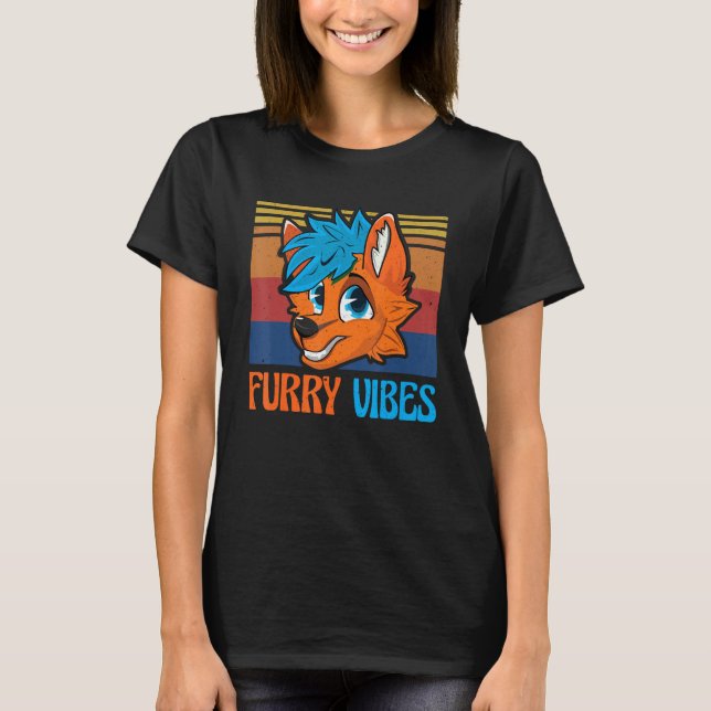 Fox Proud Furry Vibes Furry Tail Furry Person Cosp T-Shirt (Vorderseite)