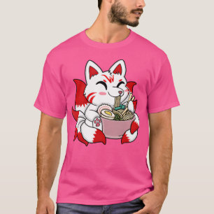 Fox Ramen Japanese Noodles Niedlich Kawaii Anime M T-Shirt