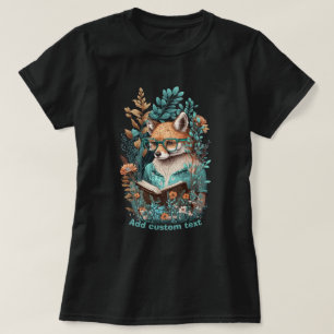 Fox Reading Book, Wildblume, Fox Lover T-Shirt