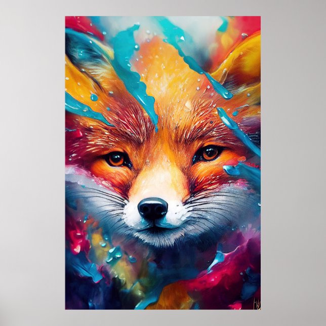 Fox Red fox Animal Discovery Adventure Nature Poster (Vorne)