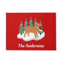 Fox Red Labrador Christmas Evergreen Trees